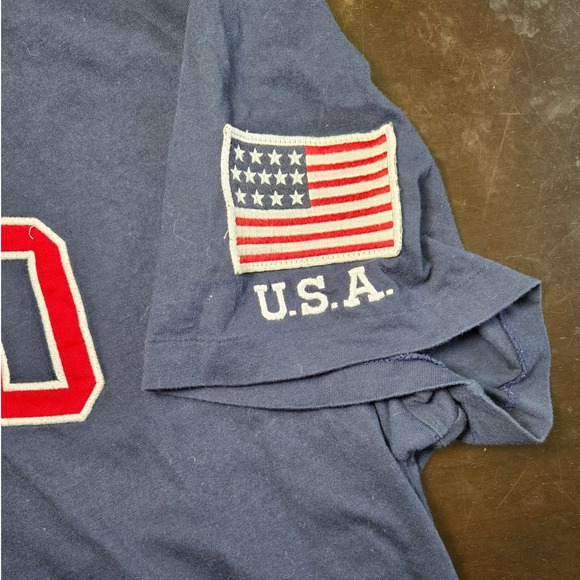 Polo Ralph Lauren Mens Navy Blue USA American Flag Graphic T-Shirt XL - Picture 4 of 6